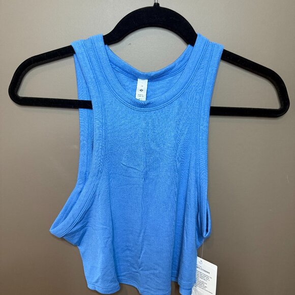 Lululemon - Hold Tight Cropped Tank - Size 10 - Blue - Picture 1 of 5